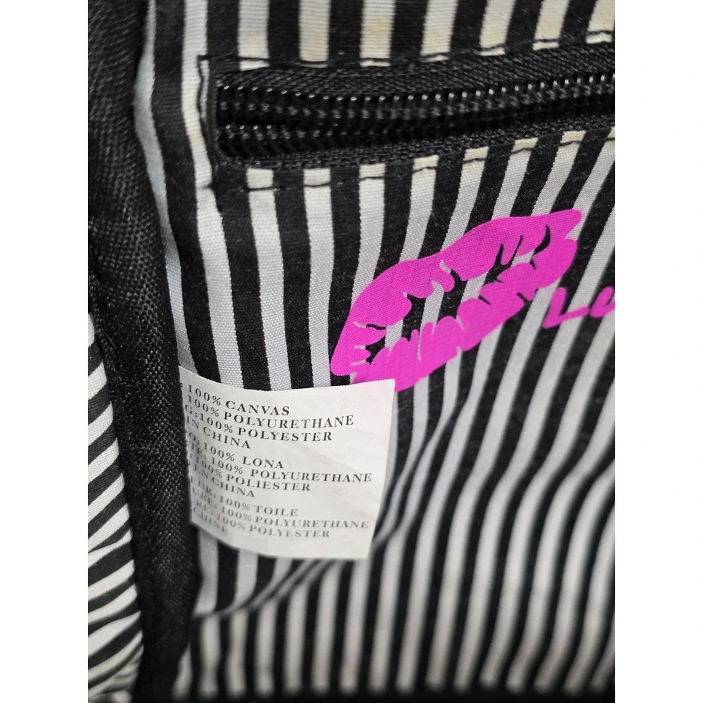 Betsey Johnson Tie Dye Denim Mini Backpack Blue Jean Quilted Flowers Bag 90s y2k - Picture 5 of 15